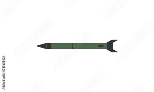 3D industrial cruise ballistic missile set. Realistic strategic weapons art. War technology. Aircraft military bomb. Eps10