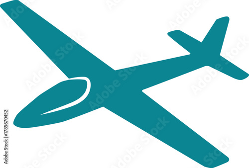 Sleek sailplane glider in flight