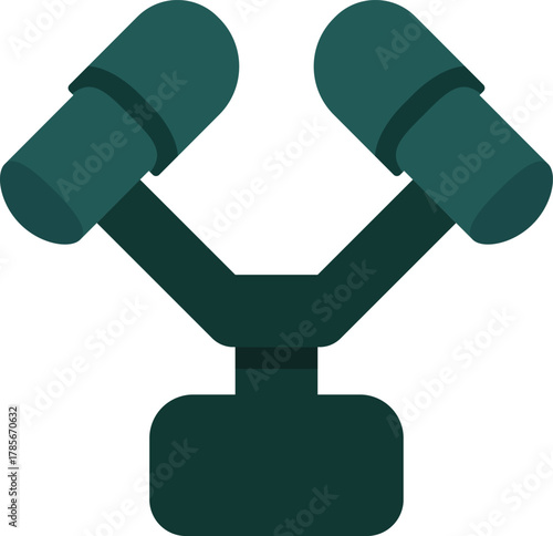 Binocular viewing machine on pedestal