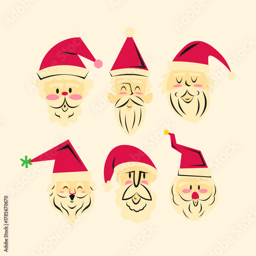 Mid Century Christmas Santa Claus Illustration