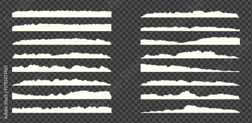 Torn paper edges collection for graphics designer.