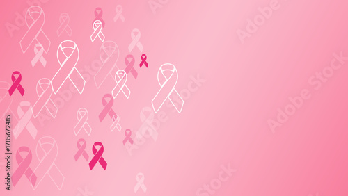 World cancer day seamless pattern background. World cancer day pink ribbons symbolize breast cancer awareness and hope suitable for health campaigns, social media, and educational materials.