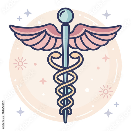 A Caduceus Medical Symbol Icon Design Representation