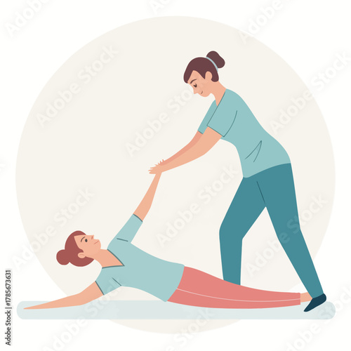 A Physiotherapy Vector Icon Representing Health Treatment