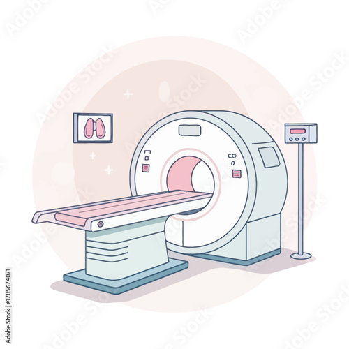 CT scan machine icon illustrating medical imaging technology