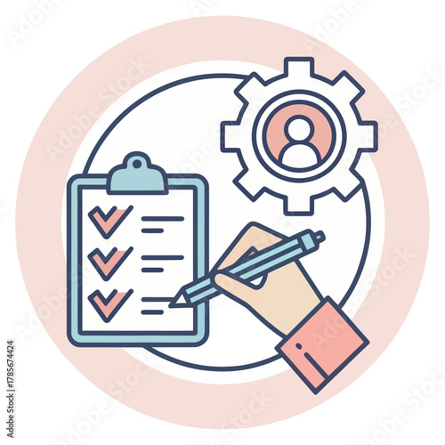 Flat Vector Icon Representing Occupational Therapy Services