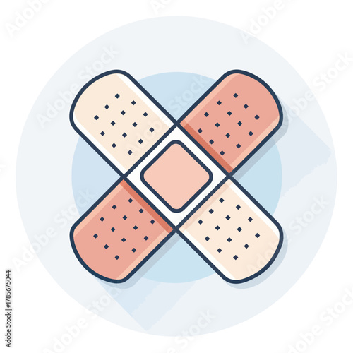 Single vector icon of a plaster bandage for medical treatment