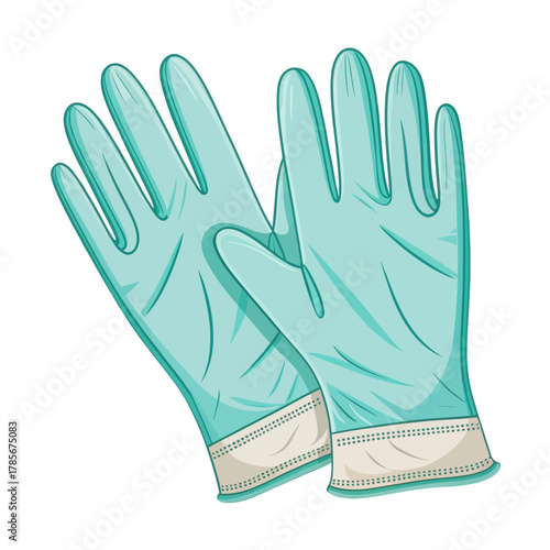 Single vector icon of surgical gloves for medical protection