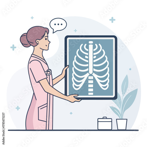 Xray Icon Representing Medical Procedure for Health Analysis