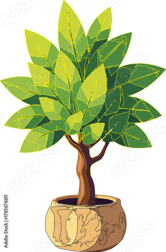 green tree with green leaves