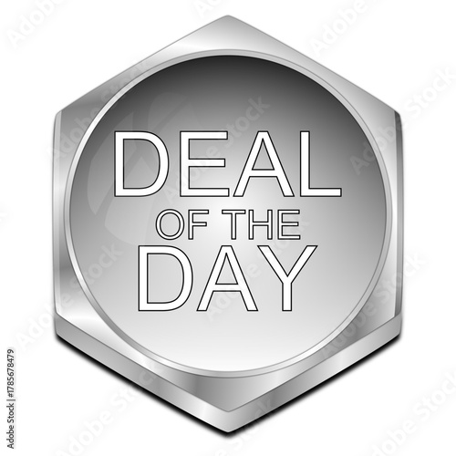 Deal of the Day Button - 3D illustration