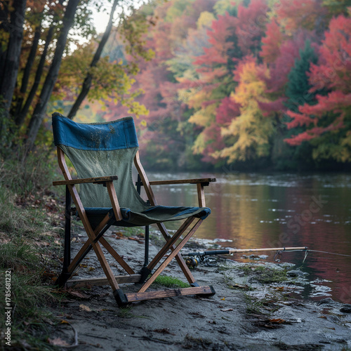 bench in the autumn forest