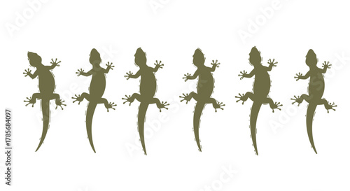 Lizard silhouette pattern background image reptile design vector