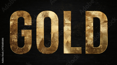 Old Gold Text Style with Ingot Glossy Effect Mockup