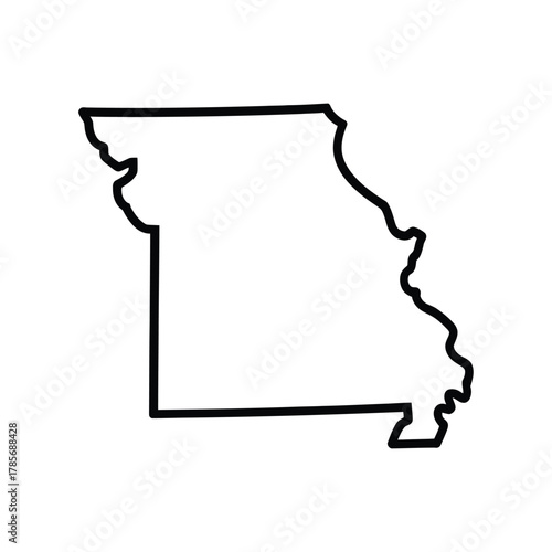 Outline map of the state of missouri