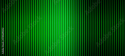 Dark green neon gradient ribbed glass. Vector ribbed glass texture background. Mesh gradient. acrylic ribbed bath surface. Reeded glass background semitransparent overlay. Bath wall window