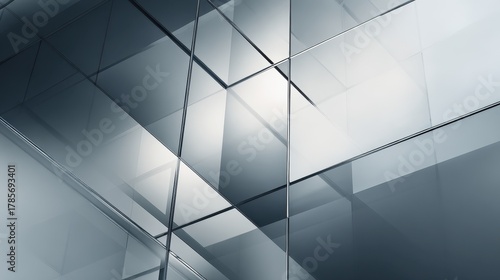 Abstract Modern Corporate Glass Architecture Geometric Background with Copyspace