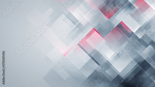 Modern Abstract Background with Transparent Geometric Shapes and Copyspace