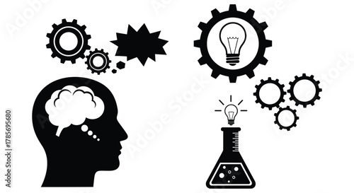 Creative thinking innovation idea generation process concept