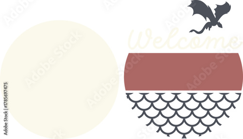 dragon scales round welcome sign svg, bookish frame wreath, front door hanger, home library table or shelf sitter, laser ready cut files, glowforge silhouette cricut