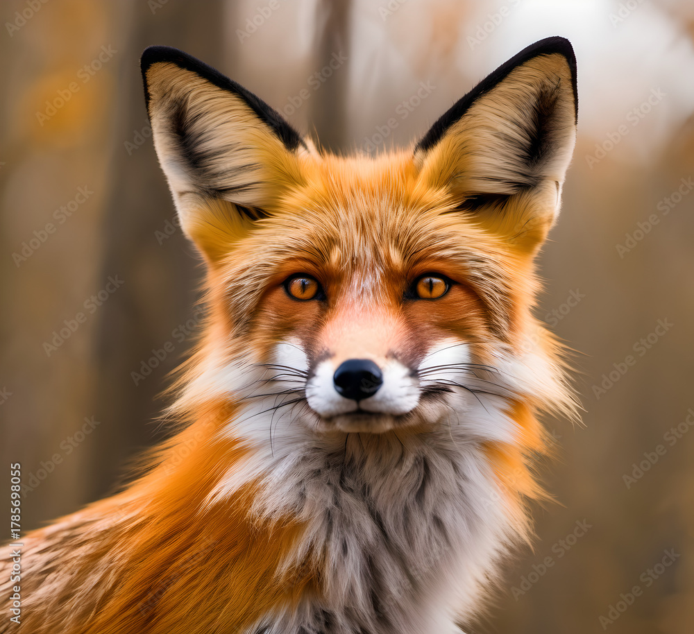 Fototapeta premium Red fox portrait wildlife animal photography close up shot of a fox in the forest nature photography