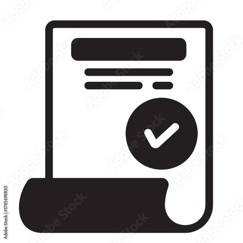 certificate line icon