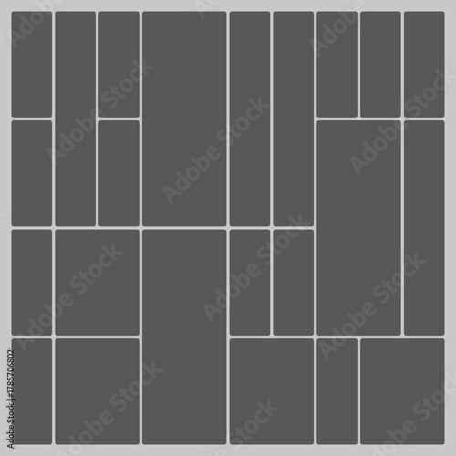 Abstract photo collage grid template with various rectangular frames concept.