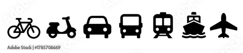 Transport icon. Mode of transport icon