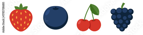 Berries icon. Berry icon set