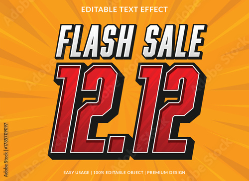 1212 sale promotion text effect template design use for business brand and promotion background	