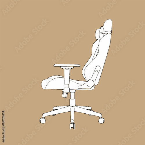 chair leather office gamer interior position