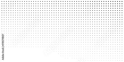 Vector art halftone gradient texture. Vanishing polka dot illustration art modern