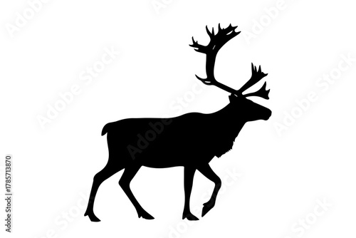 reindeer walking silhouette