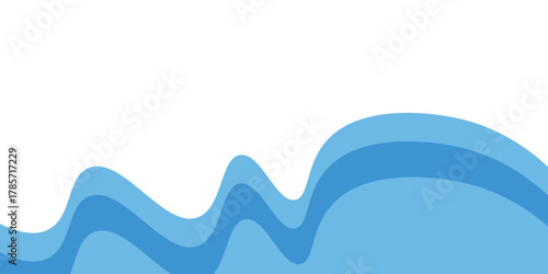 Abstract blue waves background, minimal waves design concept natural.