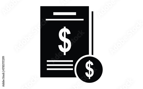 Financial Document with Dollar Symbol Represents Money and Transactions