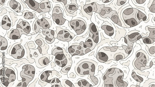 Abstract beige and grey organic shapes pattern with a textured feel