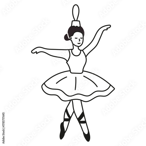 Christmas tree decorations ballerina. simple vector design is ideal for New Year and Christmas decorations