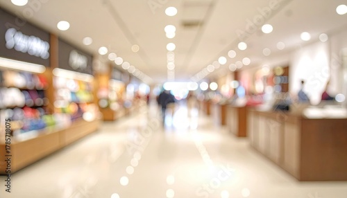 Wallpaper Mural Blurred shopping mall interior with lights and people. Torontodigital.ca