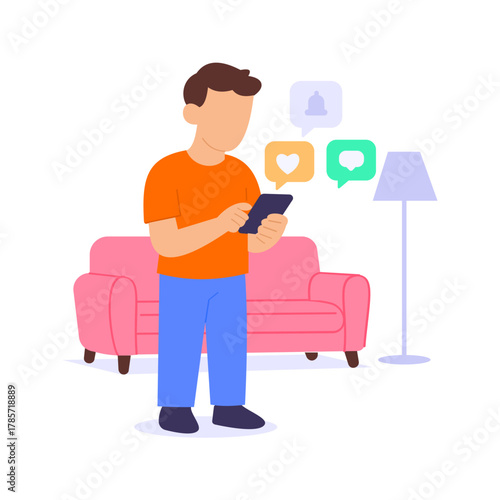 Checking Notifications, monitoring updates and audience responses