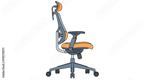 Ergonomic Office Chair with Adjustable Headrest and Armrests