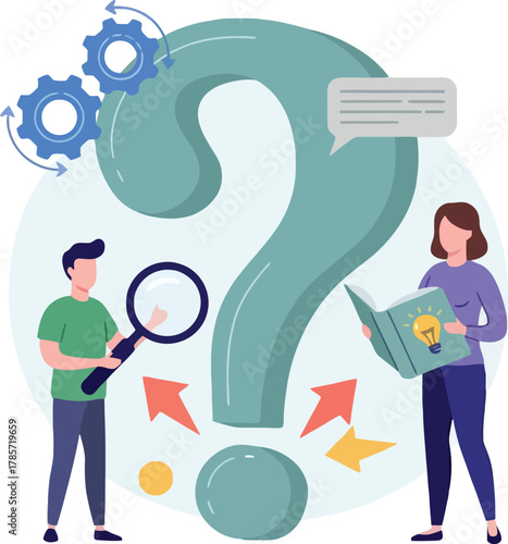 Problem Solving and Idea Generation Concept: People Researching and Finding Solutions to Questions