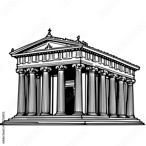 Timeless Grandeur: An elegant architectural marvel of ancient design, a striking display of classical structure.