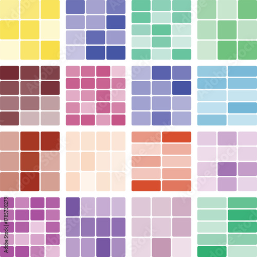 Colorful geometric mosaic with gradient shades and abstract pattern background