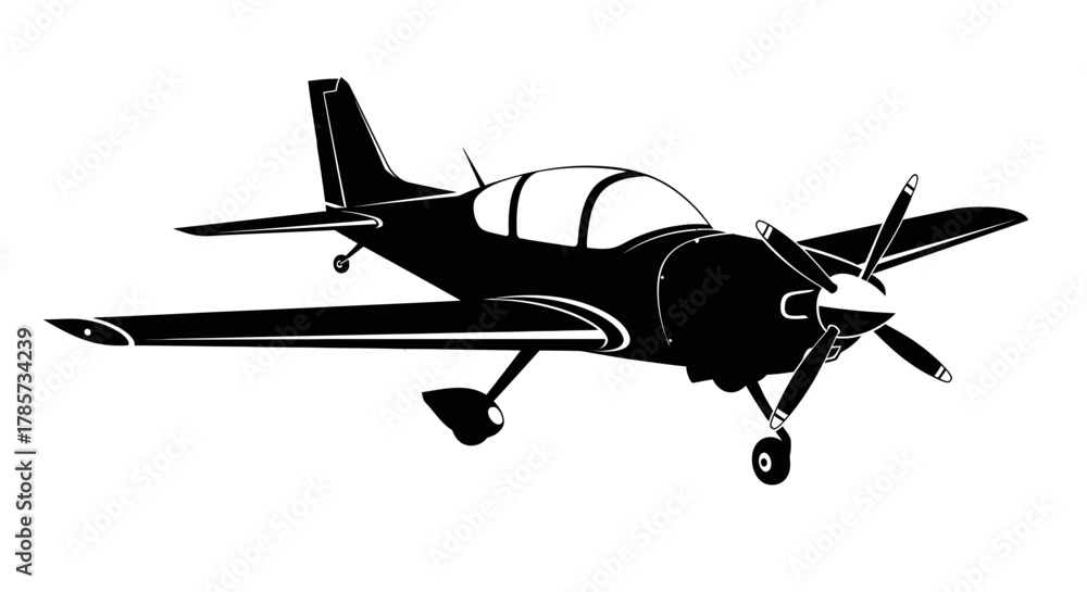 Fototapeta premium Fly high with this captivating airplane illustration for your project