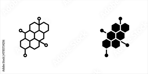 Carta da parati Molecule icons  symbol vector elements for infographic web