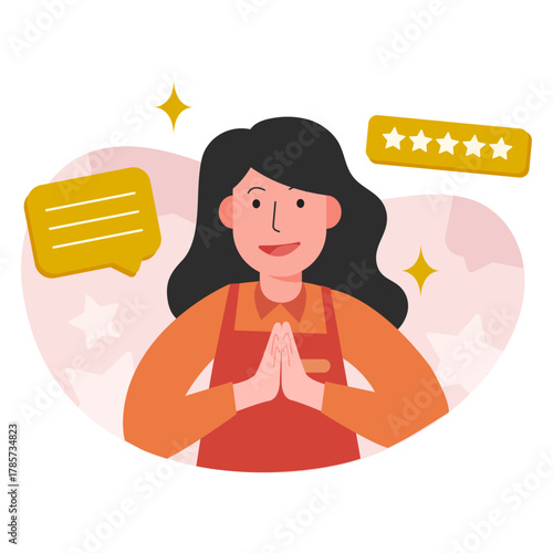 thank you for your rating and review illustration