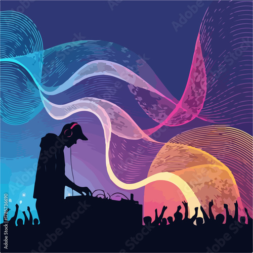 Music Festival and Party Event Vector Background