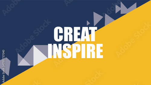 Two-Tone Split Color Poster with Bold Geometric Pattern