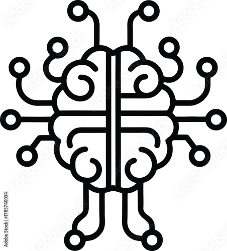 Adobe Illustrator Artwork Big data and AI technology, Business intelligence and AI data science, Automating data processing, Machine learning and business intelligence, AI driven data processing, KPI 