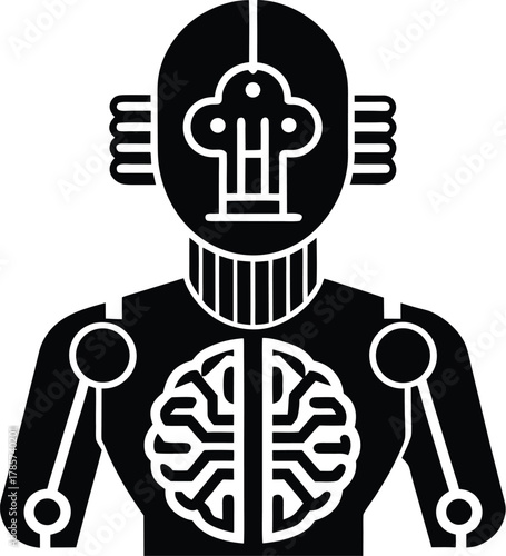 Adobe Illustrator Artwork Big data and AI technology, Business intelligence and AI data science, Automating data processing, Machine learning and business intelligence, AI driven data processing, KPI 